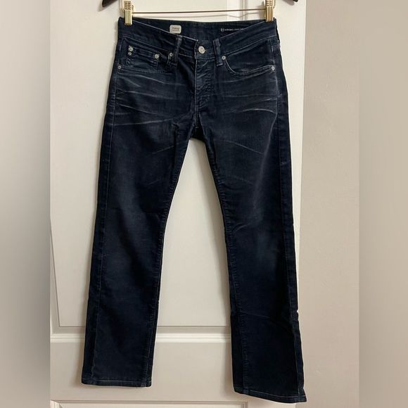 Anthropologie AG Tomboy Boyfriend Fit Distressed Whiskered Corduroy Jeans Sz 26R - Picture 3 of 13